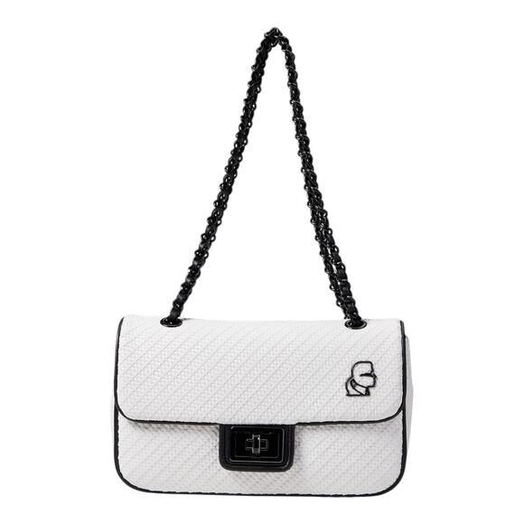 Karl Lagerfeld Handbags - Karl Lagerfeld Purse Paris Agyness Chic Shoulder Bag Purse White Black NWT $650